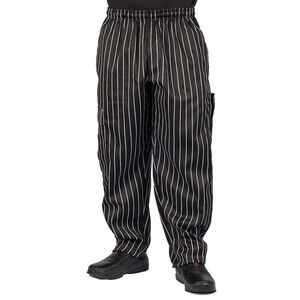 3xl KNG Chalk Stripe Baggy Cargo Chef Pants for Men and Women – Drawstring Waist